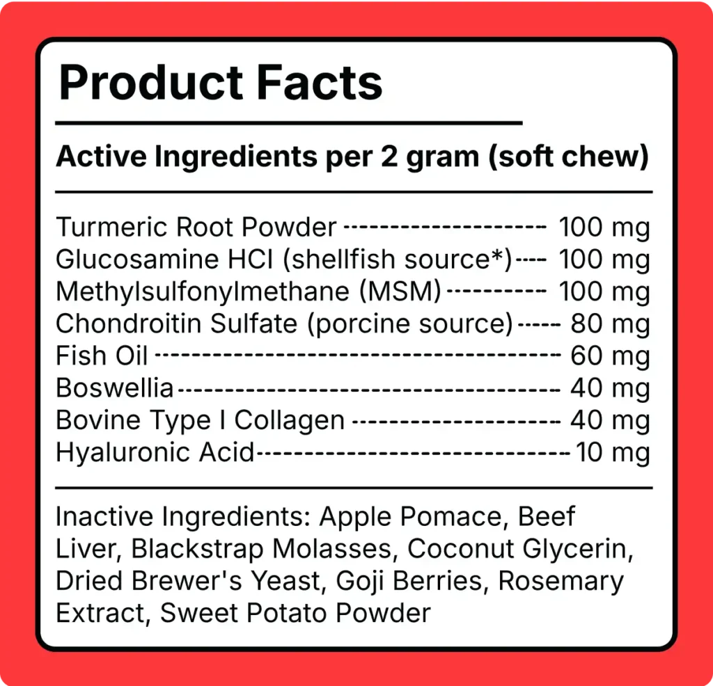 Soft Chews Supplement Facts